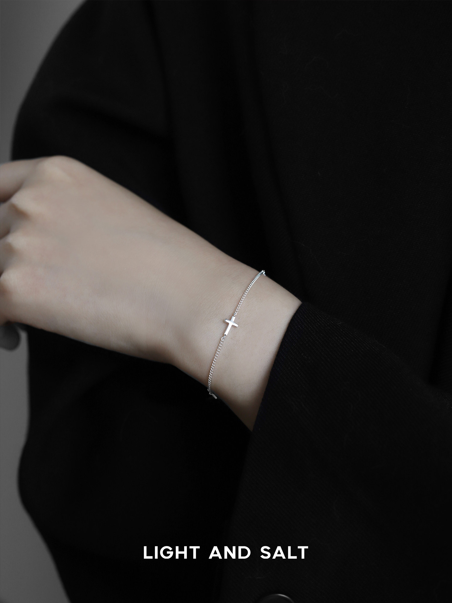 馆馆原创设计s925纯银百搭简约手链手饰气质小巧个性