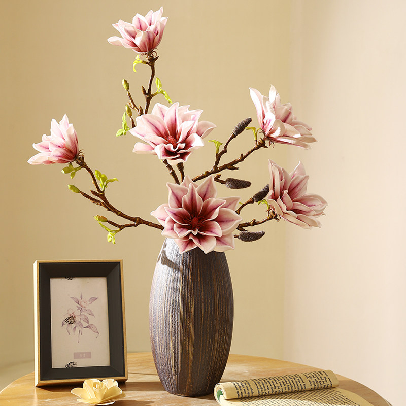 福星富贵花开软胶玉兰花木兰仿真花客厅餐桌装饰假花摆件摆设插花