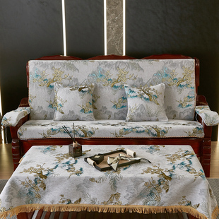 实木沙发垫带靠背加厚海绵中式 红木沙发坐垫联邦椅垫木质沙发垫