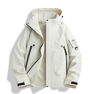美式街头山系机能宽松百搭外套防风防水耐磨连帽保暖夹克男女同款