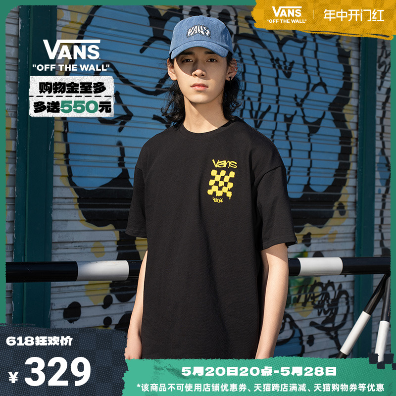 【开门红】Vans范斯官方 情侣短袖T恤涂鸦印花OVERSIZED美式复古 运动服/休闲服装 运动T恤 原图主图