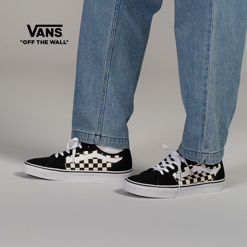 Vans范斯官方 Filmore Decon黑白棋盘格街头透气男鞋板鞋低帮