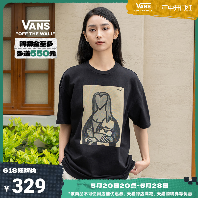 【开门红】Vans范斯官方 亚洲艺术家联名情侣纯棉短袖T恤趣味印花 运动服/休闲服装 运动T恤 原图主图