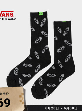 Vans范斯官方 亚洲艺术家联名GUCCIMAZE男女情侣袜子黑色长袜