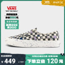 DX黑白棋盘格泼墨帆布鞋 Vans范斯官方 开门红 Authentic