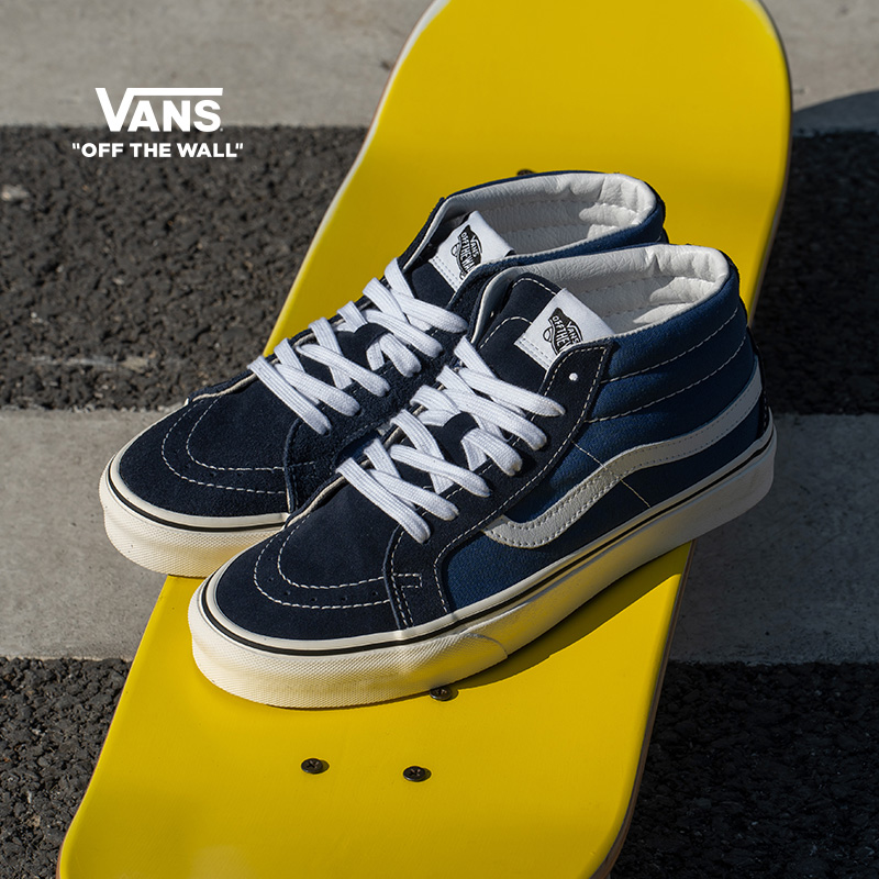 Vans范斯官方高街牛仔蓝板鞋