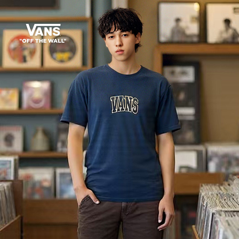 Vans范斯官方 男女情侣短袖T恤简约个性LOGO印花