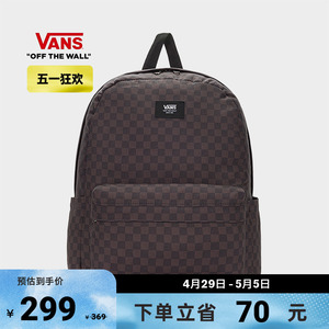 Vans范斯官方黑灰棋盘格双肩包