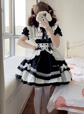 大码古早lolita可拆卸袖连衣裙