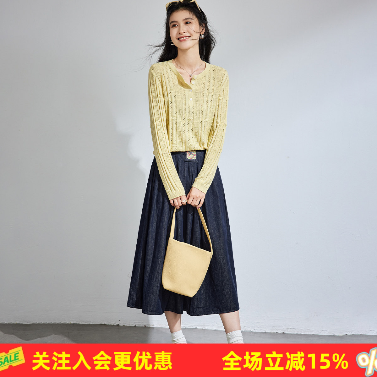 【含绵羊毛女式针织衫】26早秋高级感宽松遮肉显瘦百搭开衫毛衣