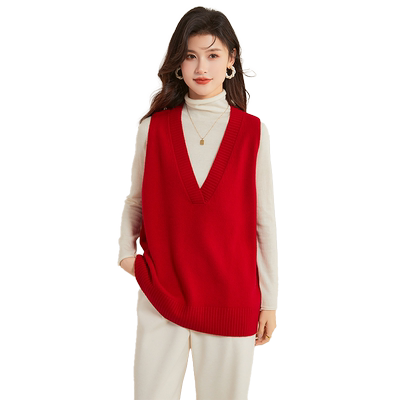 【100纯羊毛】保暖马甲背心毛衣