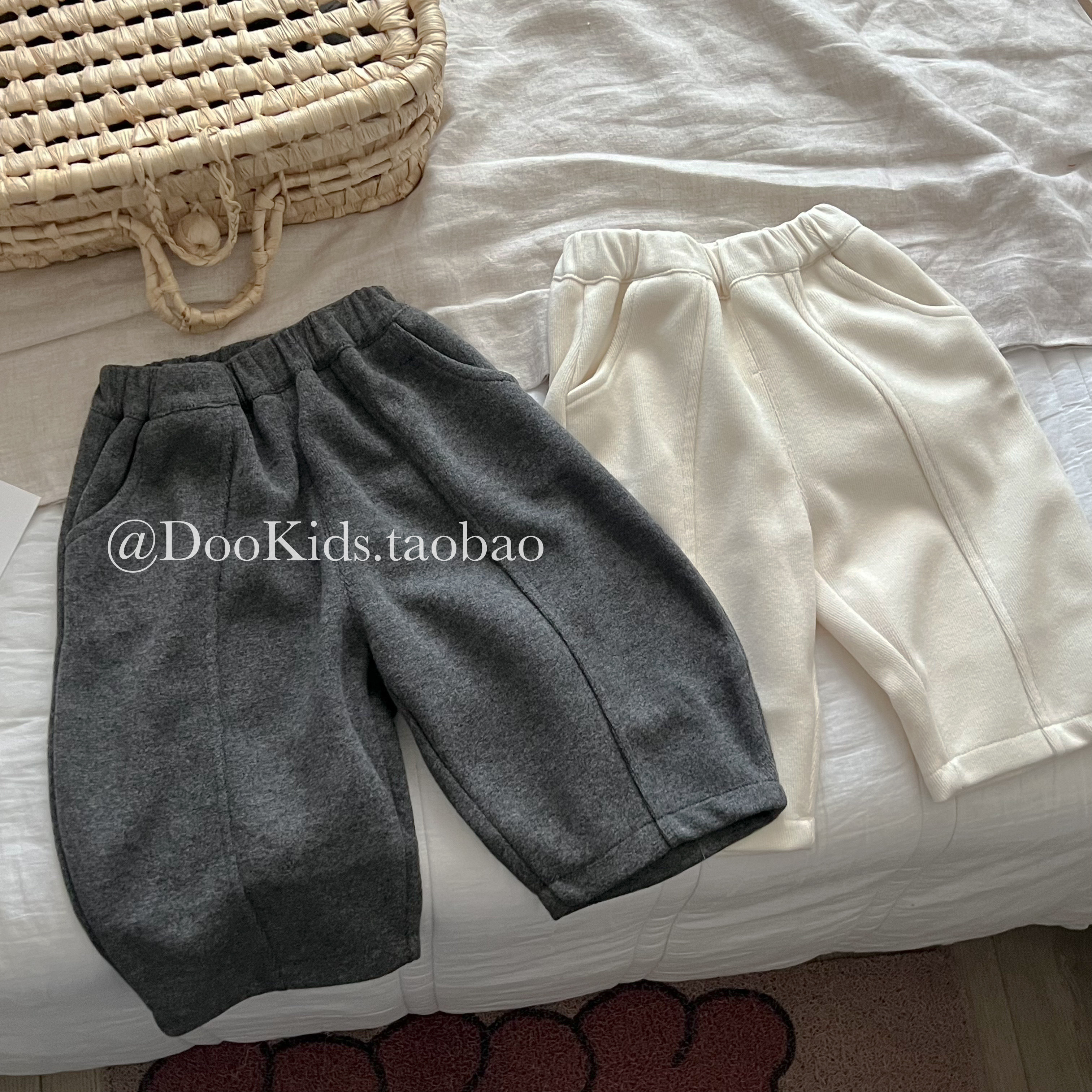 ins婴幼儿秋季款弯刀裤男女宝宝儿童宽松洋气运动休闲裤长裤卫裤
