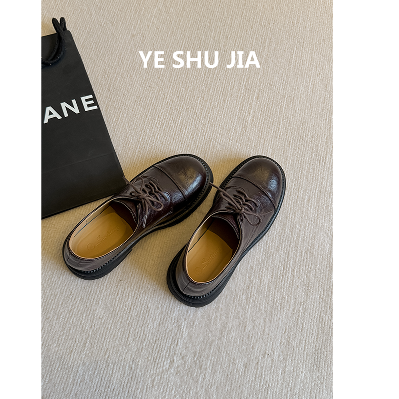 英伦风复古系带深口单鞋女中跟粗跟圆头小皮鞋学院风2026新款厚底,女鞋,深口单鞋,淘宝优惠券,粉丝福利购,淘宝优惠卷