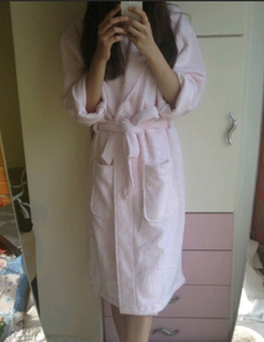 2折毛巾料双面高级帽酒店情泳吸水全纯棉竹男女浴袍衣睡外贸原单