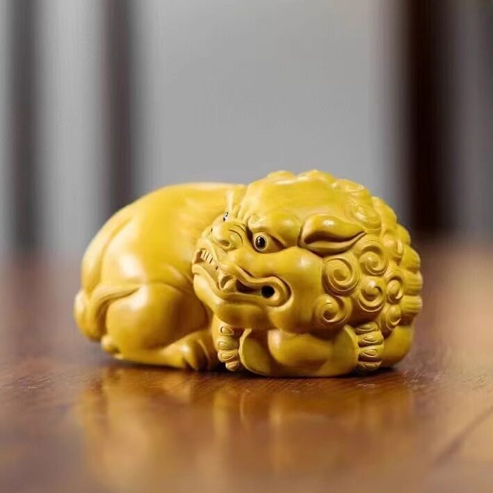 紫砂事事如意狮子紫砂茶宠摆件
