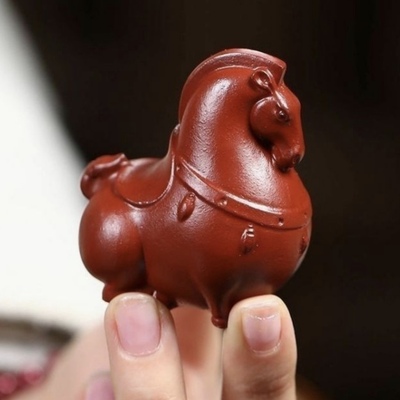 宜兴紫砂小唐马紫砂茶宠摆件精品