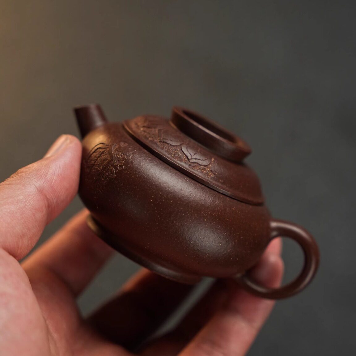 宜兴紫砂壶梵莲聚宝盆原矿精品