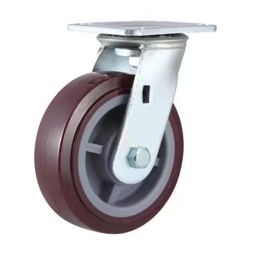 环球脚轮重型超级聚氨脂轮活动轮固定轮金属双刹轮耐磨静音省力