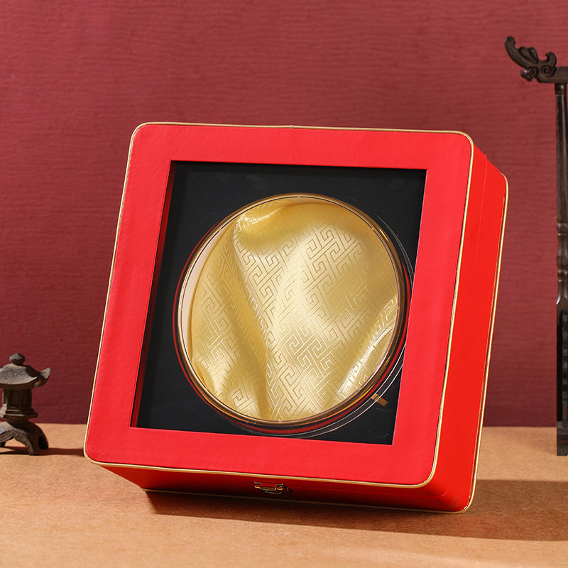 红色开窗皮盒西洋参石斛鹿茸片高丽参红参燕窝虫草包装盒礼品盒