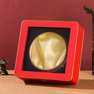 红色开窗皮盒西洋参石斛鹿茸片高丽参红参燕窝虫草包装盒礼品盒