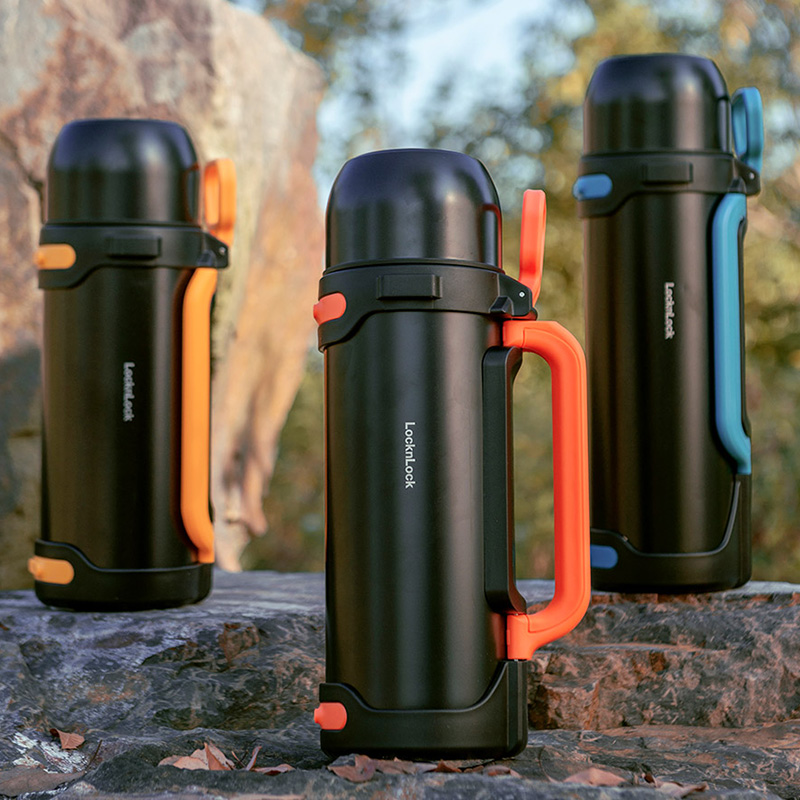 乐扣保温壶304不锈钢超大容量