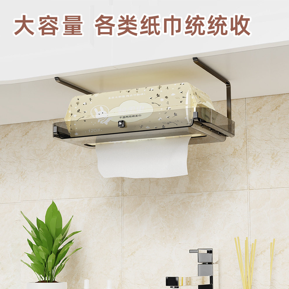 吊柜纸巾盒家用款壁挂悬挂置物架