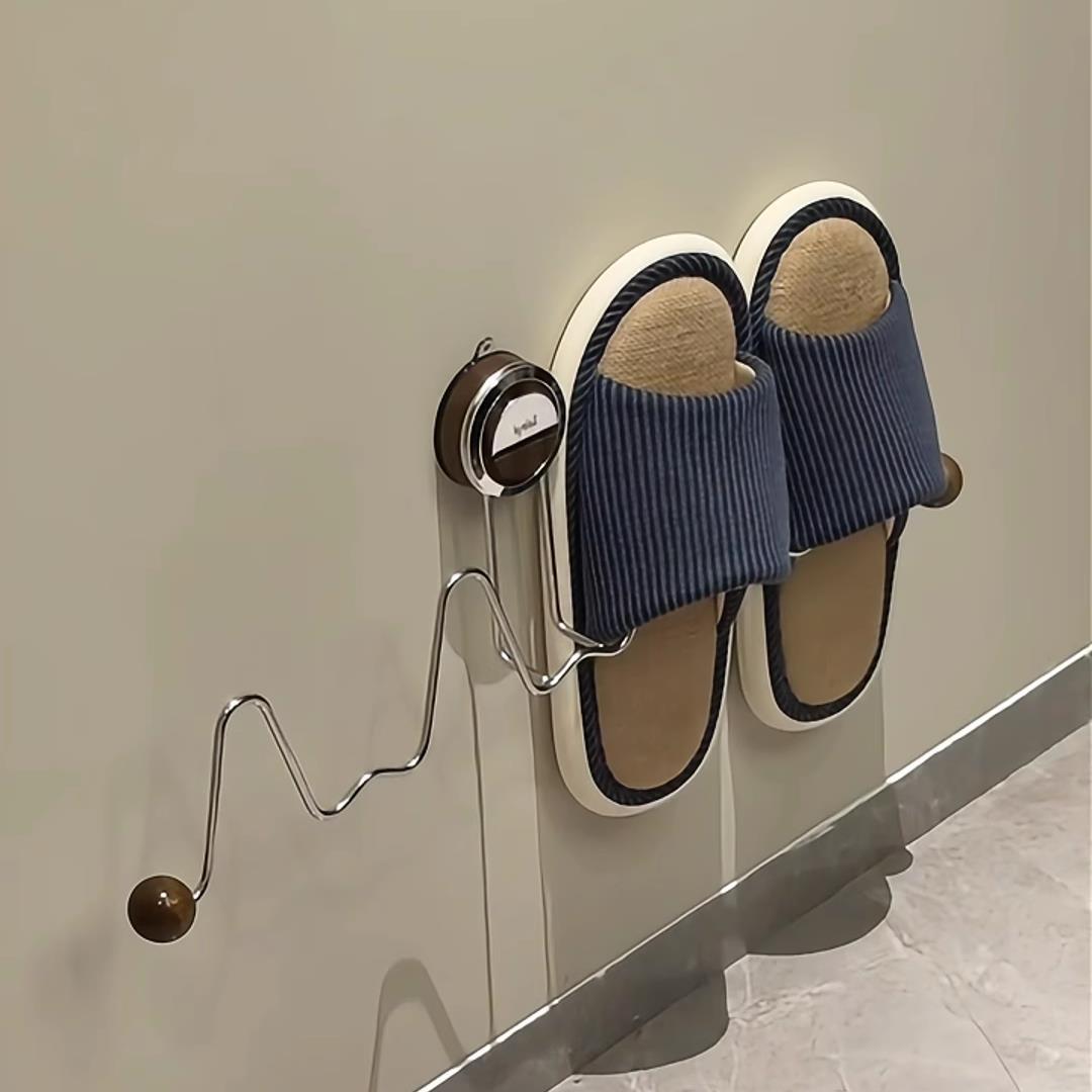 浴室拖鞋架卫生间免打孔壁挂式