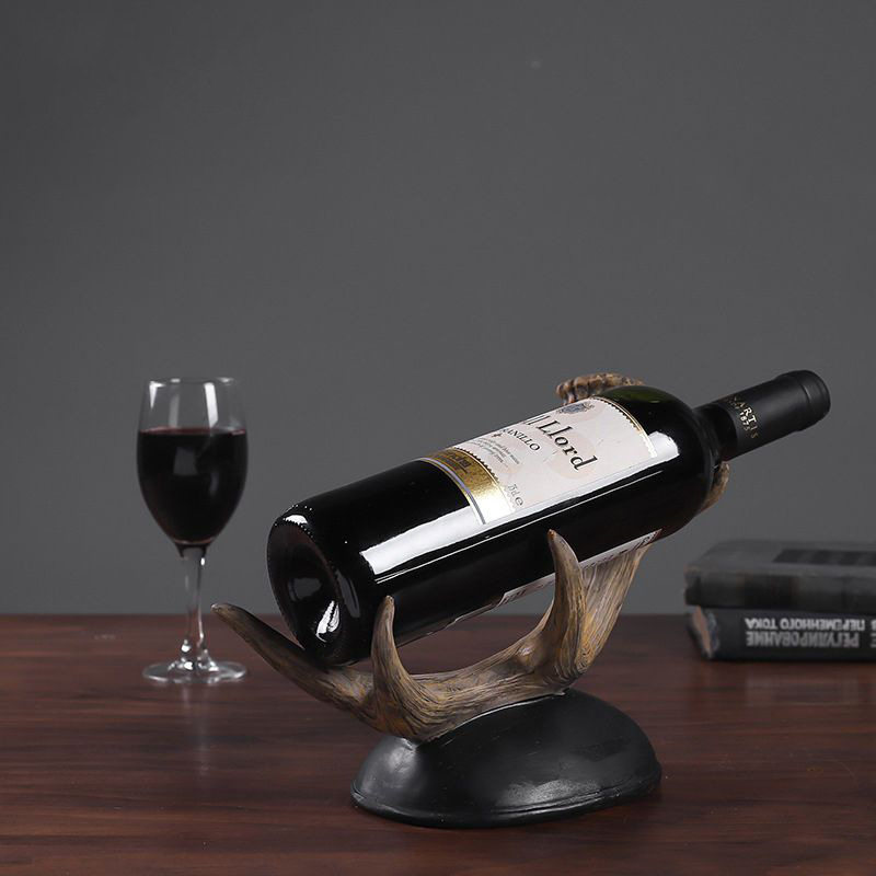 欧式鹿角红酒架酒柜架子高档家用