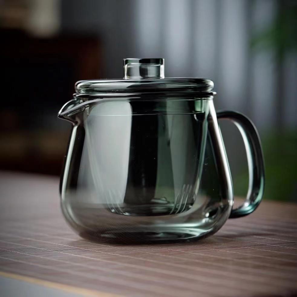 企鹅玻璃茶壶透明加厚大容量家用