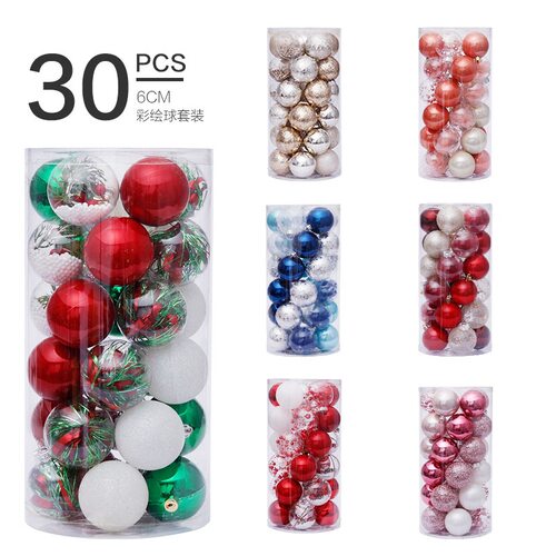 现货圣诞装饰品6cm/30pcs透明球