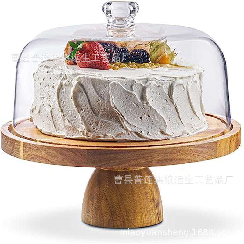 木质蛋糕托盘餐厅实木底座支架