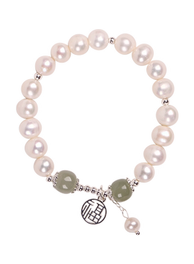 正品天然淡水珍珠手链女款轻奢小众手串转运珠饰品送女友闺蜜礼物