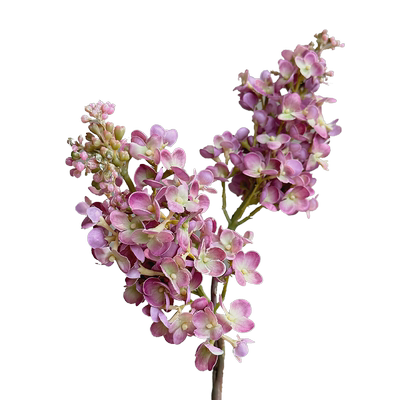 鸟与花家仿真花紫丁香粉色