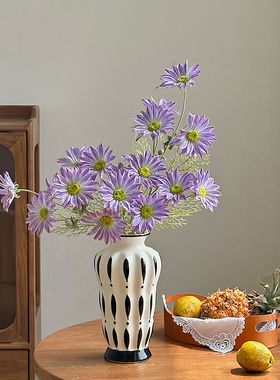 波斯菊仿真花紫色小雏菊假花家居装饰插花造景客厅玄关摆设夏菊