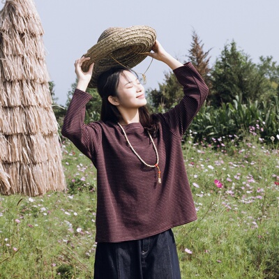 雨文她城原创女春秋款T恤