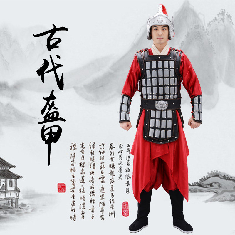 新款银色盔甲演出服装男女将军盔甲战袍甲片游园真人穿戴士兵铠甲