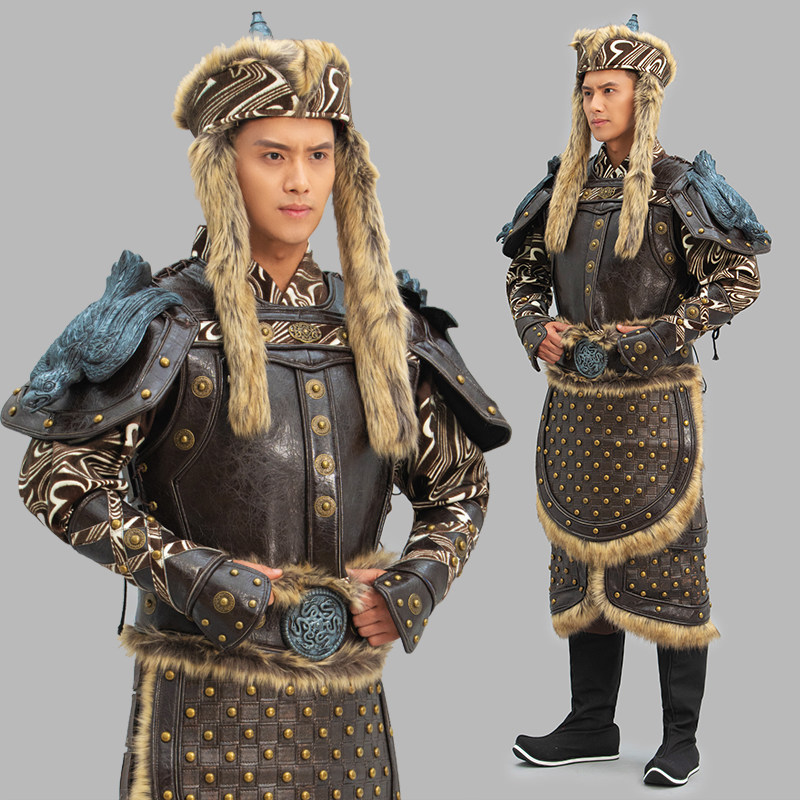 蒙古将军盔甲衣服内蒙武士铠甲士兵铠甲元朝将士盔甲演出服装定制
