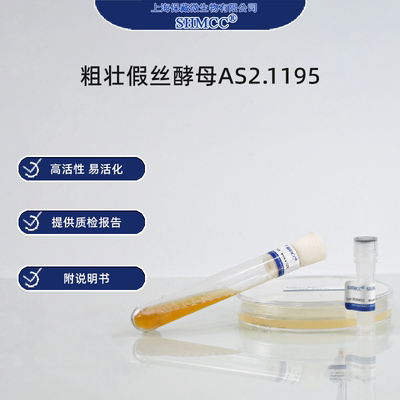 二代粗壮假丝酵母AS2.1195 工业微生物 标准菌株 上海包邮