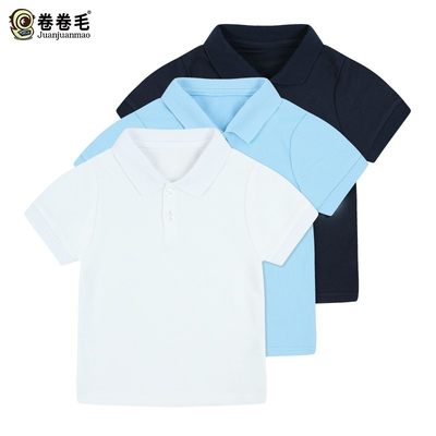 班服儿童装上衣夏季园服儿童运动服短袖polp衫男童中小学生装校服