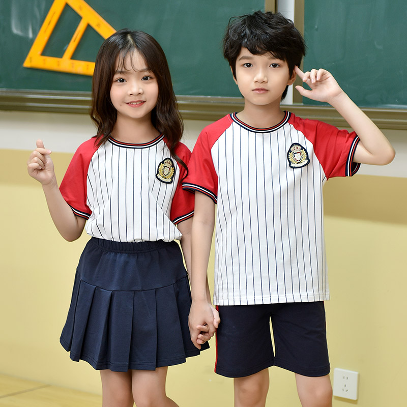 幼儿园园服夏季短袖韩版学院风运动服校服中小学生运动会班服套装