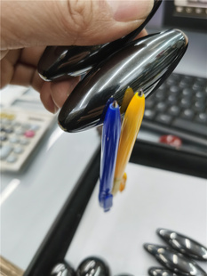 赤铁矿黑胆石圆球米珠磁性把玩件娱乐解压观赏石儿童礼物半宝石