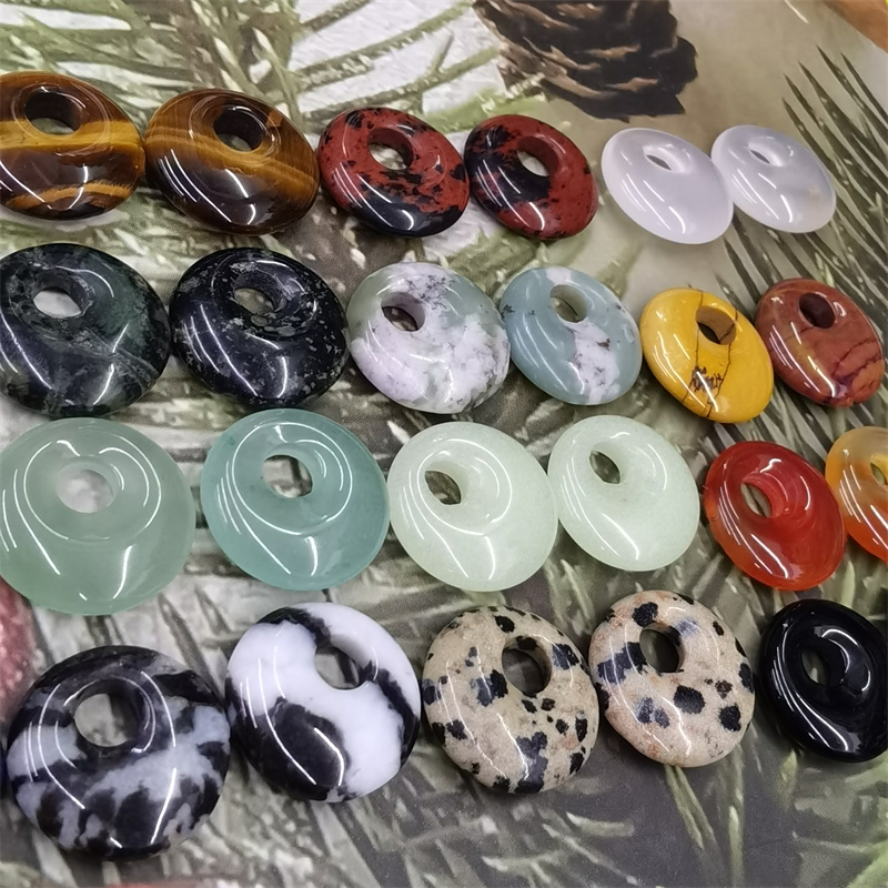 18MM天然水晶玛瑙圆形DIY配件