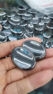 赤铁矿拇指石 黑胆按摩石刮痧片摆件 能量水晶