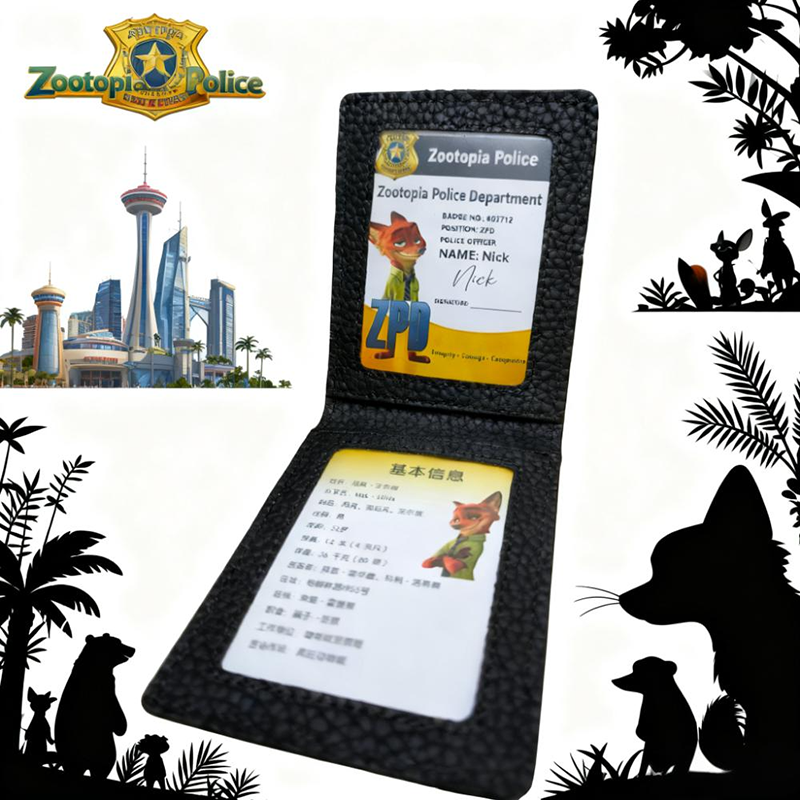 疯狂动物城朱迪警官证件尼克真皮