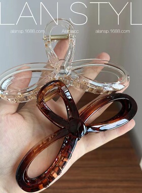 Chris 法式气质大号树脂女抓夹复古优雅发夹鲨鱼夹高级感简约发饰