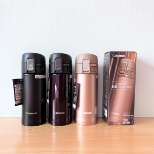 正品象印日本户外KC3648车载便携随身杯真空不锈钢保温杯男士茶杯
