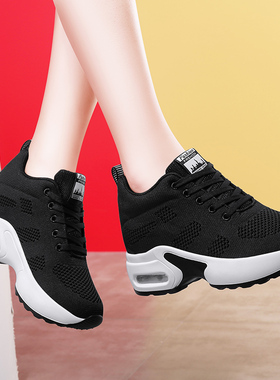 春季品牌回内增高女鞋显瘦小码休闲鞋8cm韩版鞋气垫 运动鞋透气增