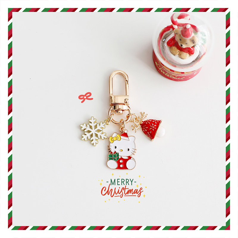 手作圣诞节日氛围KT猫雪花Airpods挂件钥匙扣U盘防丢包包拉链扣,服饰配件/皮带/帽子/围巾,钥匙扣,淘宝优惠券,粉丝福利购,淘宝优惠卷
