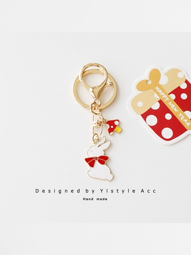 Милый кролик в виде сердечка, брелок, универсальная подвеска, аксессуар, простой и элегантный дизайн, делается под заказ