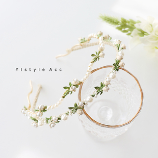 春季 森系铃兰花珍珠发箍少女心春天头扣压发头箍发卡头饰发饰 新款